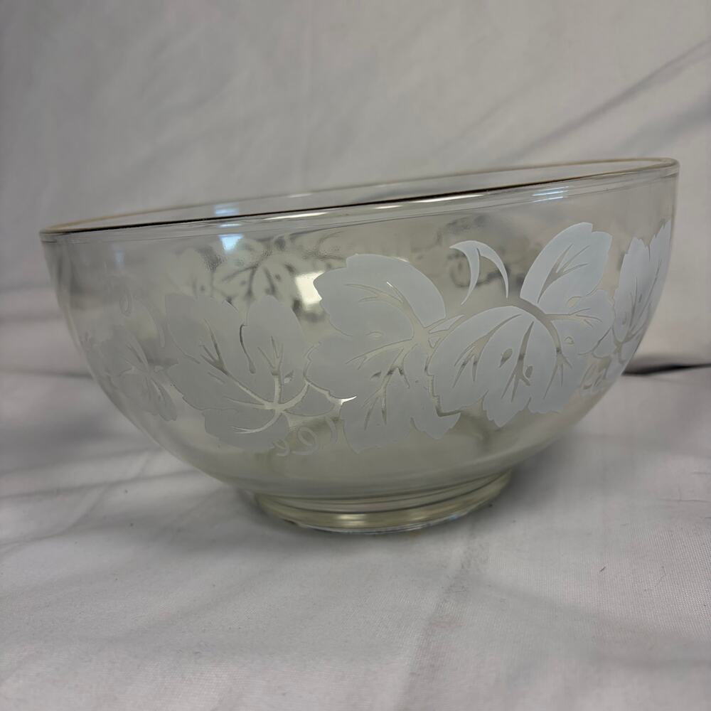 Vintage Anchor Hocking etched punch bowl